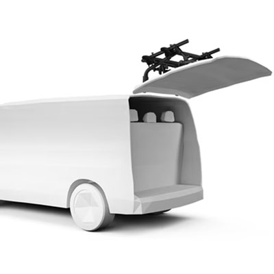 Přístup do zavazadlového prostoru | Nosič na 4 jízdní kola na zadní / páté dveře Thule WanderWay - aluminium / pozinkovaná ocel / černý | Filsonstore