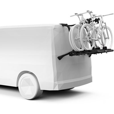 Rychlá a jednoduchá montáž | Nosič na 3 jízdní kola na zadní / páté dveře Thule WanderWay - aluminium / pozinkovaná ocel / černý | Filsonstore Rychlá a jednoduchá montáž | Nosič na 3 jízdní kola na zadní / páté dveře Thule WanderWay - aluminium / pozinkovaná ocel / černý | Filsonstore