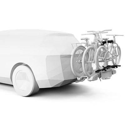 Nosič na tažné zařízení na 2+1 kola elektrokola Thule EasyFold 3 - Přepravní kapacita