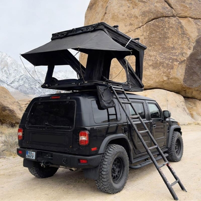 Unikátní odolný lak | Střešní autostan Aroso Vogelsberg pro 3 osoby - s aluminiovou skořepinou / tmavě šedý | Filsonstore Unikátní odolný lak | Střešní autostan Aroso Vogelsberg pro 3 osoby - s aluminiovou skořepinou / tmavě šedý | Filsonstore
