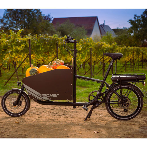 Městské elektrokolo Fischer Lastenrad Leo 1-0 - motor Fischer 45Nm v zadním kole baterie 36V 522Wh Městské elektrokolo Fischer Lastenrad Leo 1-0 - motor Fischer 45Nm v zadním kole baterie 36V 522Wh