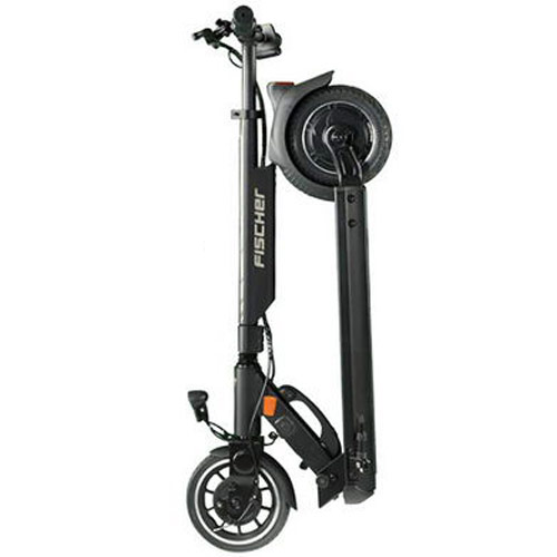 Městská elektrokoloběžka Fischer E-Scooter Ioco 1-0 - motor 350W v zadním kole baterie v základně Městská elektrokoloběžka Fischer E-Scooter Ioco 1-0 - motor 350W v zadním kole baterie v základně