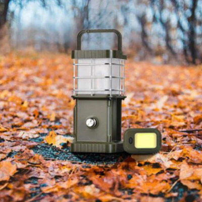 Stupeň krytí IP44 | Lampa svítilna pro kemping - vestavěný Li-Ion akumulátor / 3 odnímatelné svítilny / ochrana proti komárům / USB / Power banka | Filsonstore