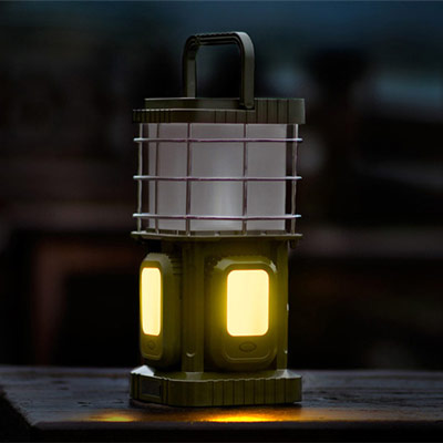 Patentovaná LED svítilna Apple | Lampa svítilna pro kemping - vestavěný Li-Ion akumulátor / 3 odnímatelné svítilny / ochrana proti komárům / USB / Power banka | Filsonstore